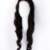 put on & go pre-cut lace wavy human wig - 28" natural black.
