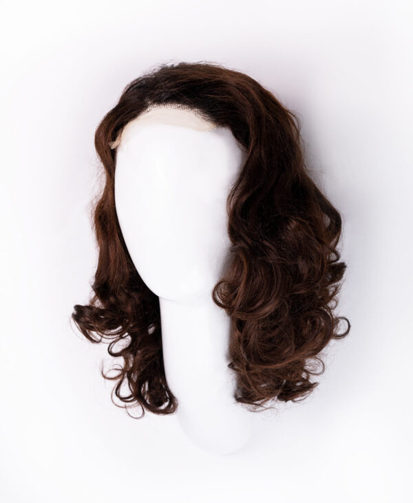DSC00155-wig bouncy curls human wig - 12" rooted brown.