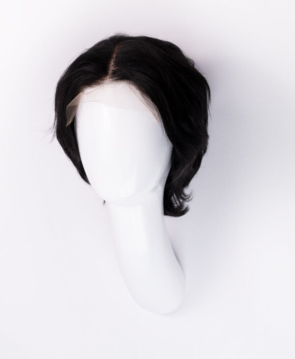 DSC00168-wig layered front lace human wig - 8" natural black.