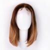 DSC00170-wig long bob human wig - 10" rooted blonde.