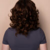 DSC00694-wig front lace human wig - 10" rooted brown bouncy curls.