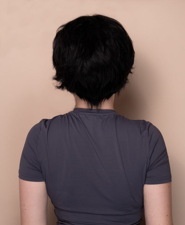 DSC00962-wig layered front lace human wig - 8" natural black.
