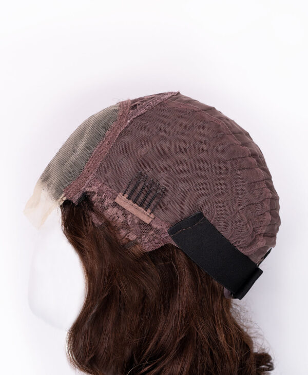 DSC01134-wig bouncy curls human wig - 12" rooted brown.