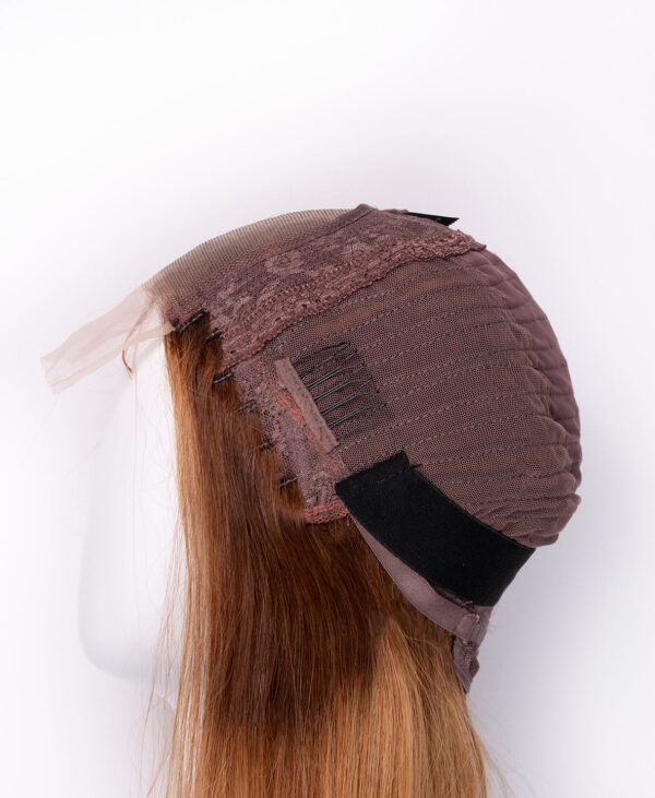 DSC01135-wig long bob human wig - 10" rooted blonde.
