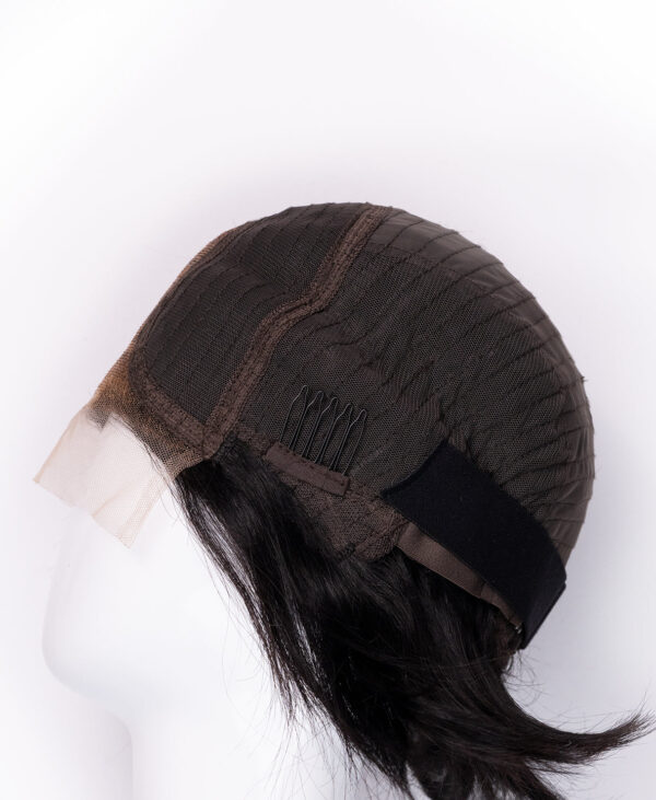 DSC01139-wig layered front lace human wig - 8" natural black.