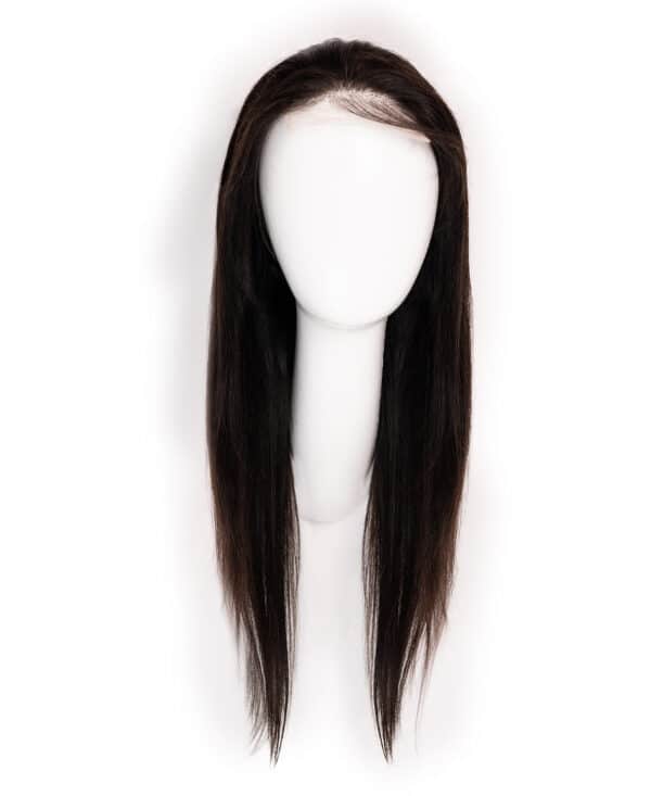 front lace human wig wavy 4x4 - 20" natural black