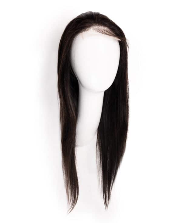 front lace human wig wavy 4x4 - 20" natural black