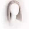 DSC01195-wig put on & go pre-cut lace human wig - 10" silver grey.