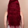 front lace human wig wavy 13x4 - 30" cherry red
