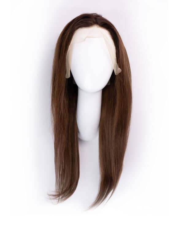 DSC01751-a front lace human wig - 20" rooted brown.