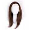 front lace human wig - 18" rooted brown.