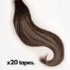 DSC02246-b tape-in hair extensions #2p10 ash brown balayage. - 24"/70g / Invisible