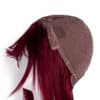 long bob with fringe human wig - 14" cherry red.
