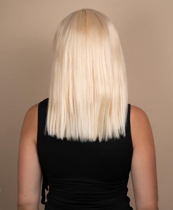 DSC02614-b-wig long bob with fringe human wig - 16" platinum blonde.