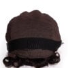 t-part curly human wig - 6" natural black.