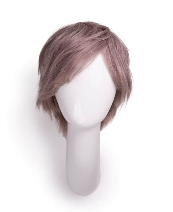 DSC03573-a wedge cut human wig - 8" silver.