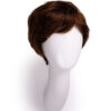 pixie cut human wig - 6" medium brown.
