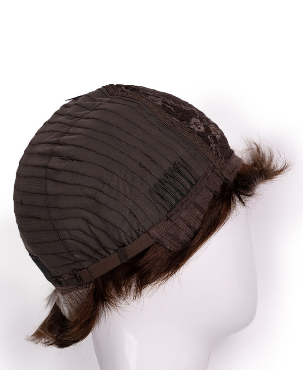DSC03609-a pixie cut human wig - 6" chocolate brown.