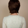 DSC03814-a wedge cut with bangs human wig - 8" chocolate brown.