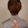 pixie cut human wig - 6" medium brown.