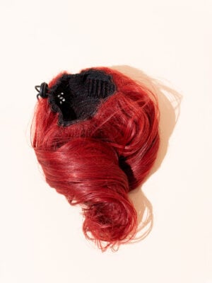 vegan fiber messy bun - ruby.