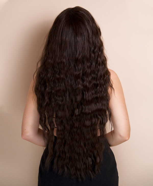 DSC04764-a vegan fiber mermaid waves wig 32" medium brown.