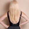 front lace human wig - 14" platinum blonde.