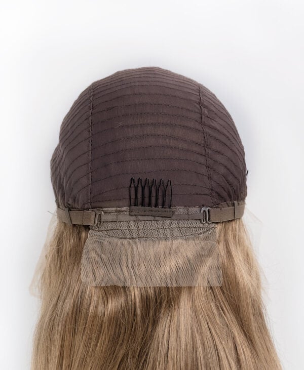 front lace human wig - 26" ash blonde.
