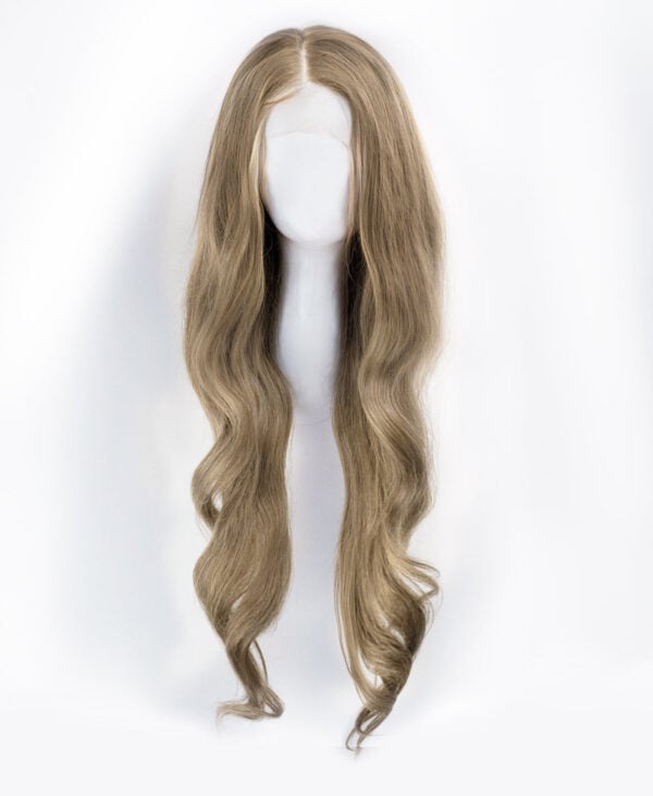 front lace human wig - 26" ash blonde.