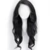 front lace human wig - 20" natural black.