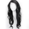 front lace human wig - 20" natural black.