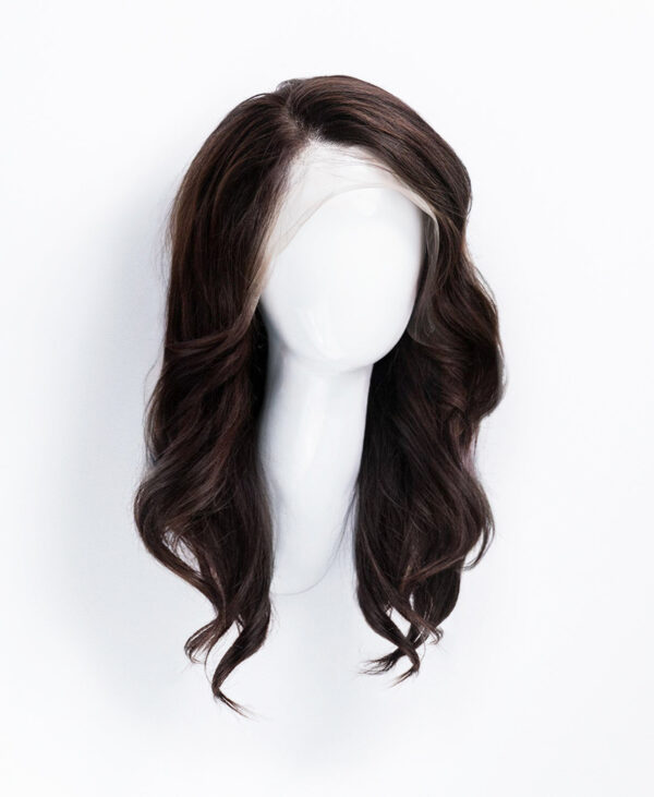 DSC05755-d front lace human wig - 14" chocolate brown.