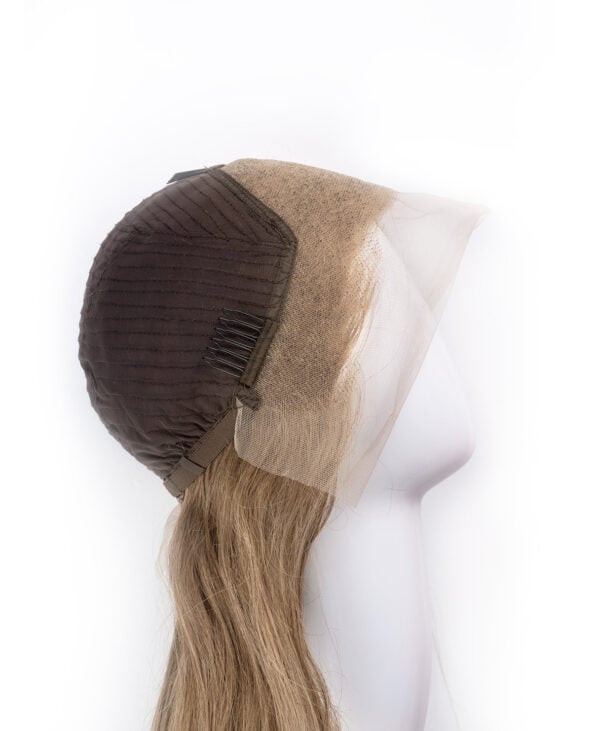 front lace human wig - 26" ash blonde.