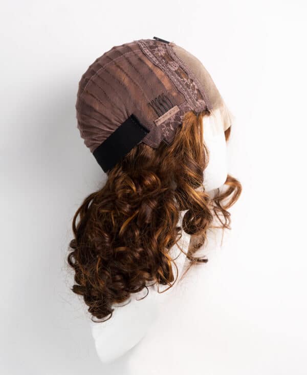 DSC06110-c curly human wig - 14” caramel balayage.