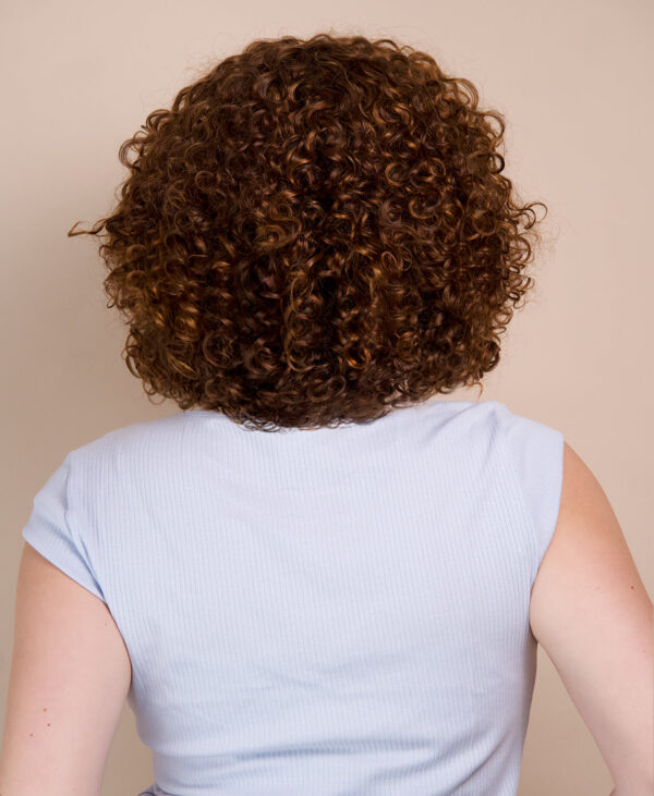 DSC06213-a curly human wig - 10” caramel balayage.
