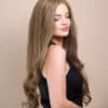 front lace human wig - 24" ash blonde.