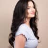 front lace human wig - 20" natural black.