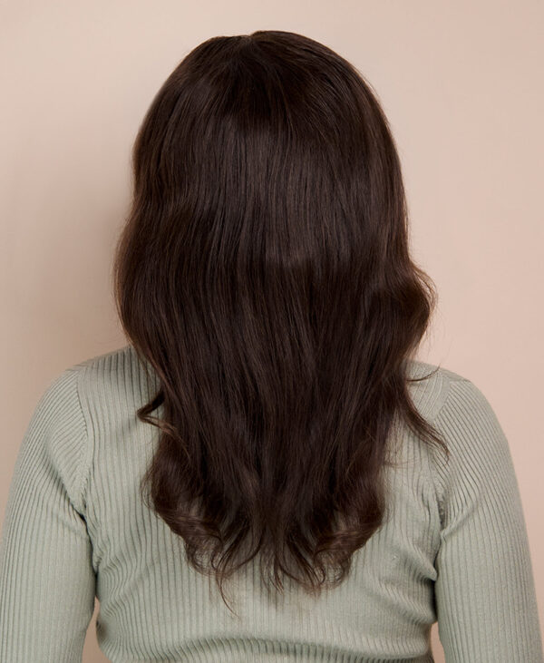 DSC06794-a front lace human wig - 14" chocolate brown.
