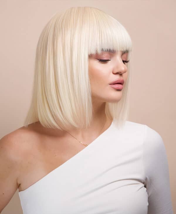 DSC07207-a bob wig with fringe - 10" platinum blonde.