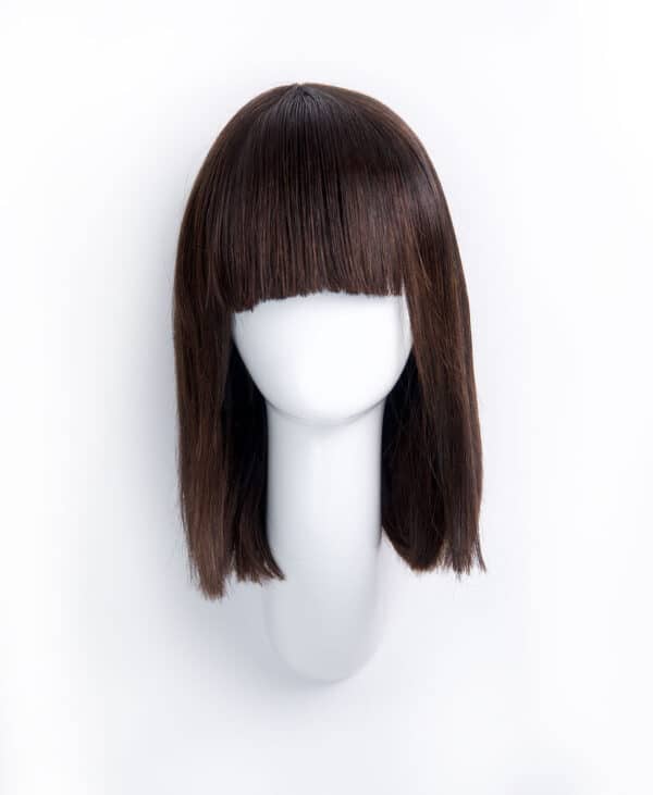 DSC07238-a bob wig with fringe - 10" natural black.