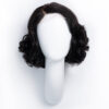 curly bob human wig - 12" natural black.