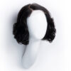 curly bob human wig - 12" natural black.