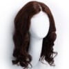 bouncy curls human wig - 16" medium brown.