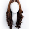 DSC07567-a bouncy curls human wig - 18" brown ombre.