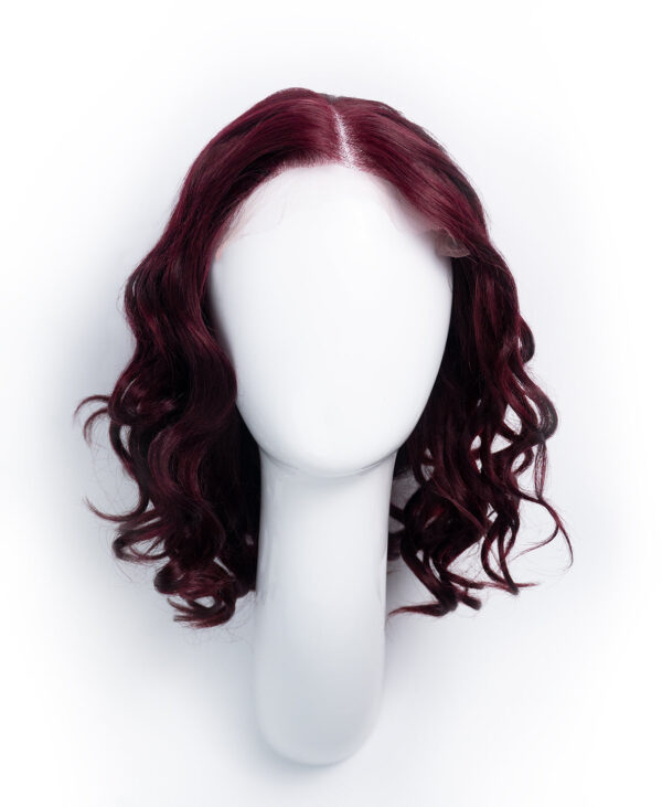 DSC07590-a curly human wig - 12" dark red.
