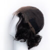 curly bob human wig - 12" natural black.