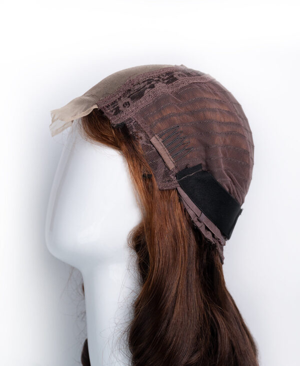 DSC07628-a bouncy curls human wig - 18" brown ombre.