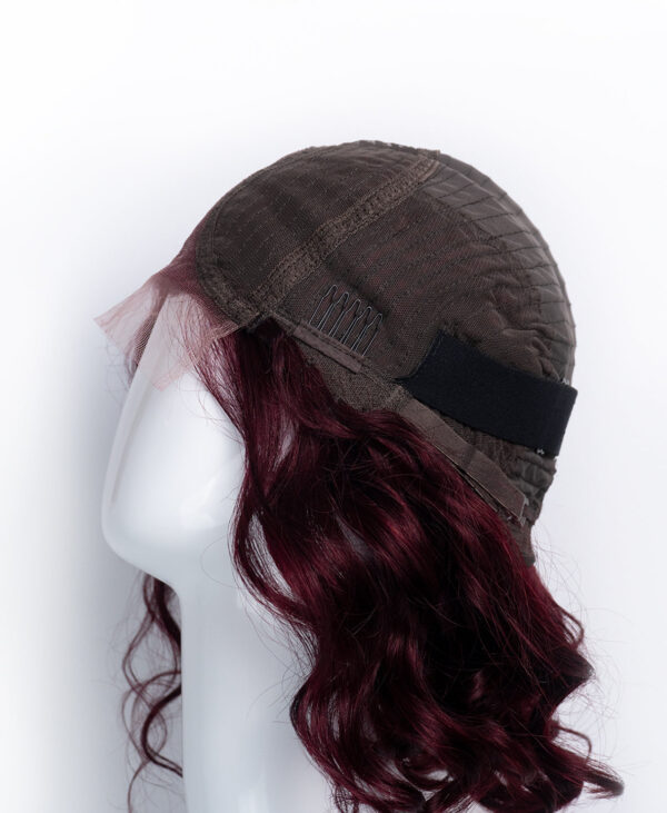 DSC07634-a curly human wig - 12" dark red.