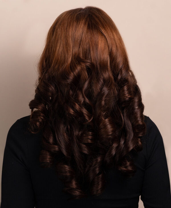DSC07804-a bouncy curls human wig - 18" brown ombre.