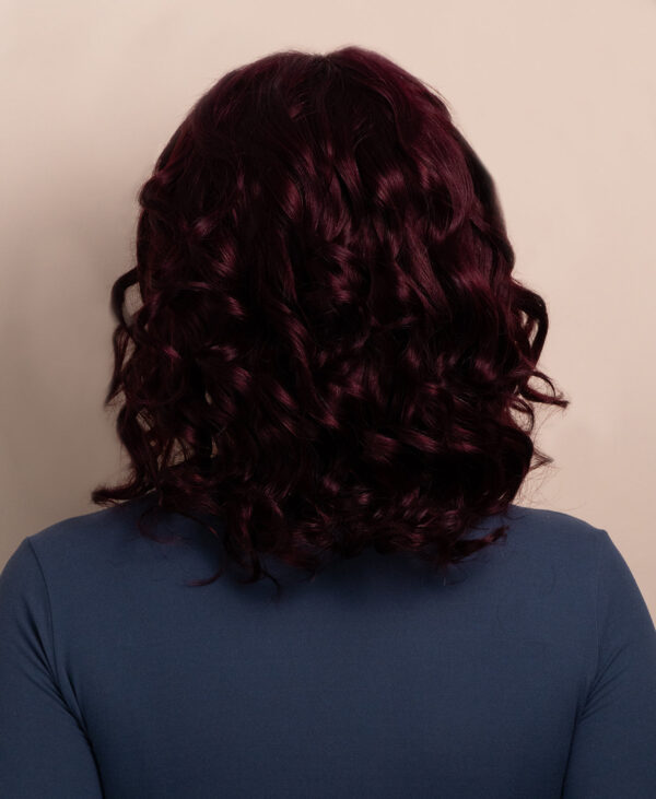 DSC08059-a curly human wig - 12" dark red.